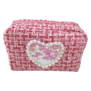 Chanel-style  pearl-shaped makeup bag