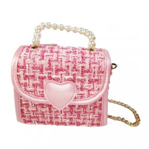 Children's Chanel-style Love Heart Crossbody Bag