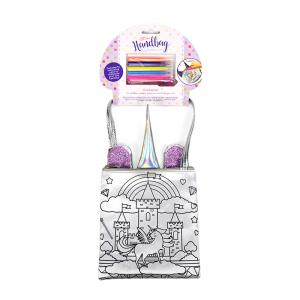 DIY color your own square unicorn cross body bag