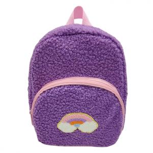 Rainbow plush backpack