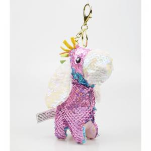 Reversible Sequin Donkey Keychain