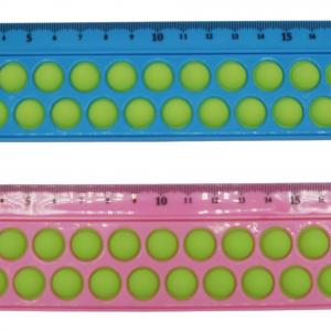 Ruler with popper