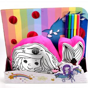 color your own mermaid pillow
