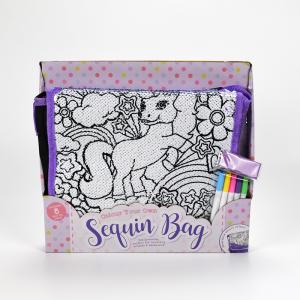 reversible color your own sequin message bag