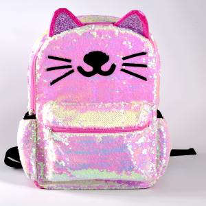 sequin cat backpack