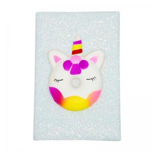 squishy unicorn glitter notebook