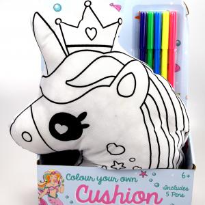 color your own unicorn pillow