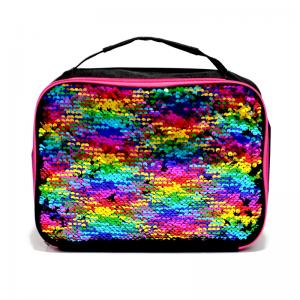 colorful sequin lunch bag